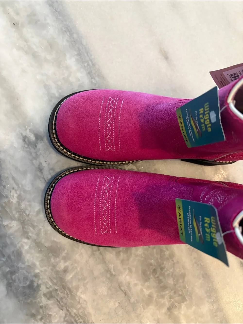 Ariat Kid's Pink fat baby hottest pink Boots